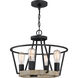 Brockton 4 Light 18 inch Grey Ash Pendant Ceiling Light