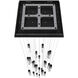 Original Glacier Avenue LED 28 inch Black Multi Port Pendant Ceiling Light in Bubbled