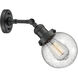 Franklin Restoration Beacon 1 Light 6 inch Matte Black Sconce Wall Light in Seedy Glass, Franklin Restoration