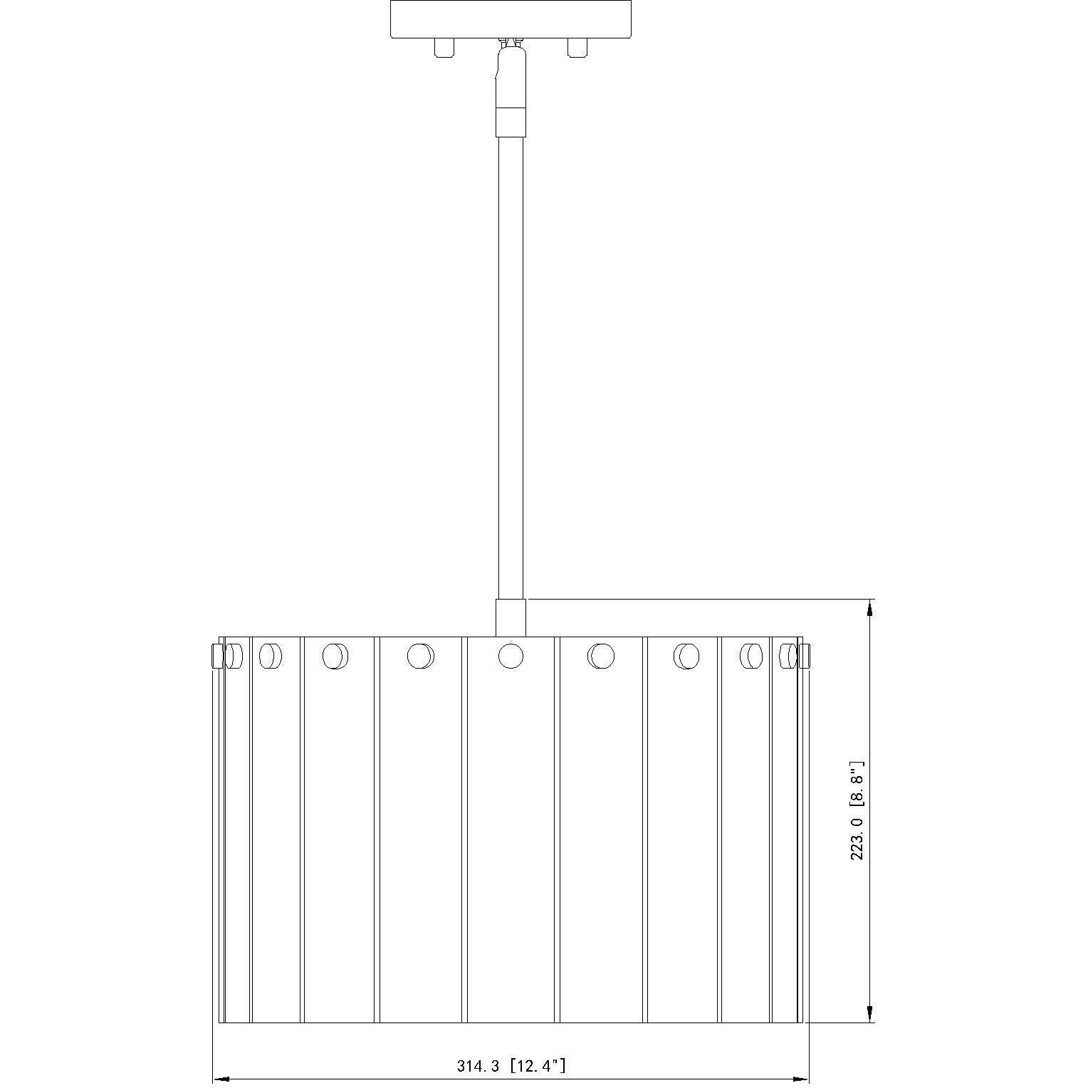 Glacier 3 Light 12.5 inch Matte Black Pendant Ceiling Light