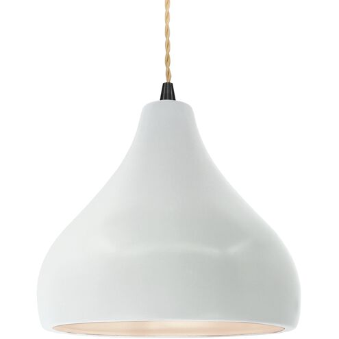 Radiance LED 11.5 inch Matte Black and Gloss White Pendant Ceiling Light