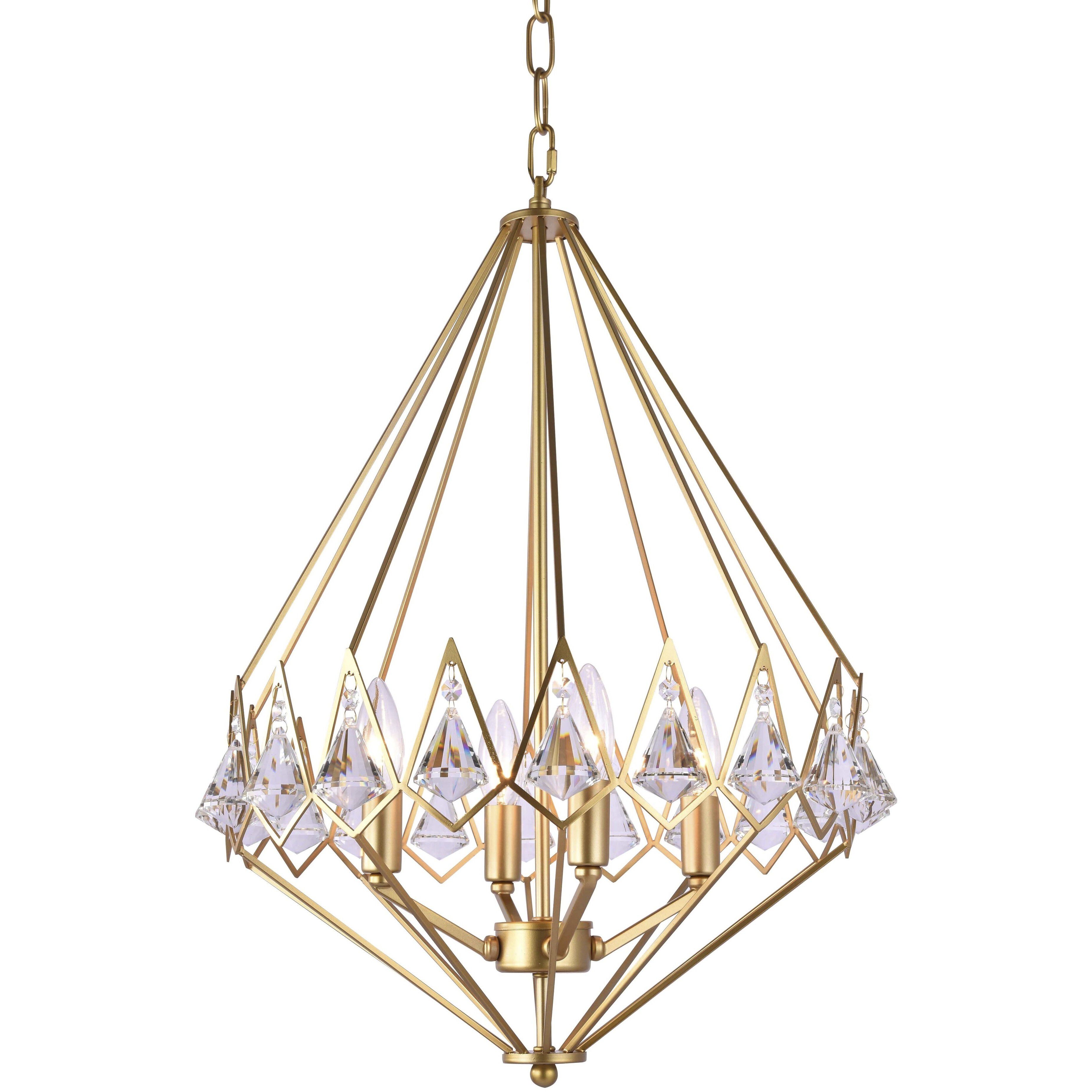 Canada 4 Light 16 inch Gold Chandelier Ceiling Light