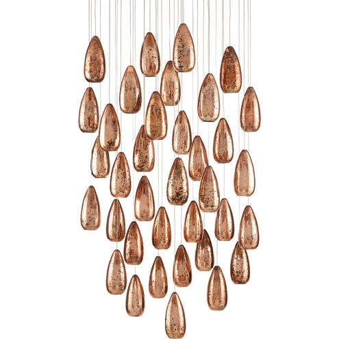 Rame 36 Light 33 inch Copper/Silver/Painted Silver Multi-Drop Pendant Ceiling Light