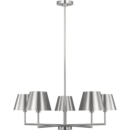 Drew & Jonathan Ender 5 Light 32.63 inch Brushed Nickel Chandelier Ceiling Light, Medium