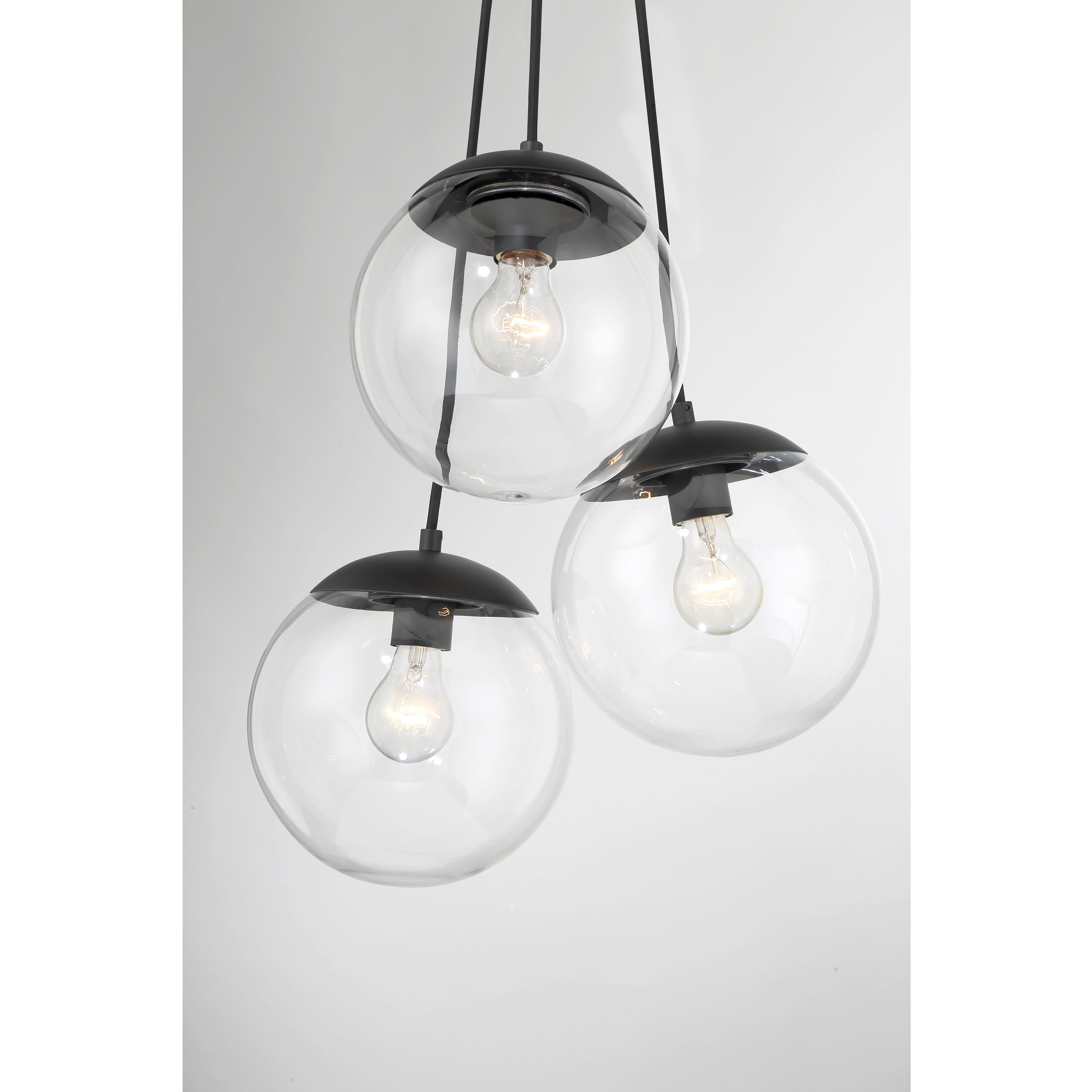 Auresa 3 Light 12 inch Coal Cluster Pendant Ceiling Light