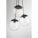 Auresa 3 Light 12 inch Coal Cluster Pendant Ceiling Light