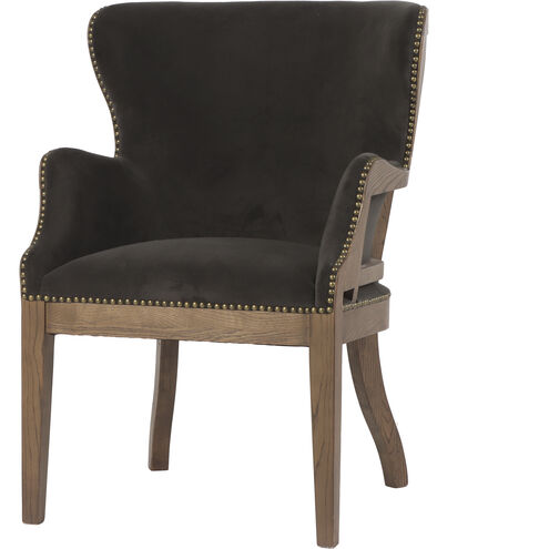 Dugan Dark Grey and Brown Arm Chair