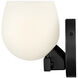 Mae 1 Light 6.5 inch Black Bath Light Wall Light