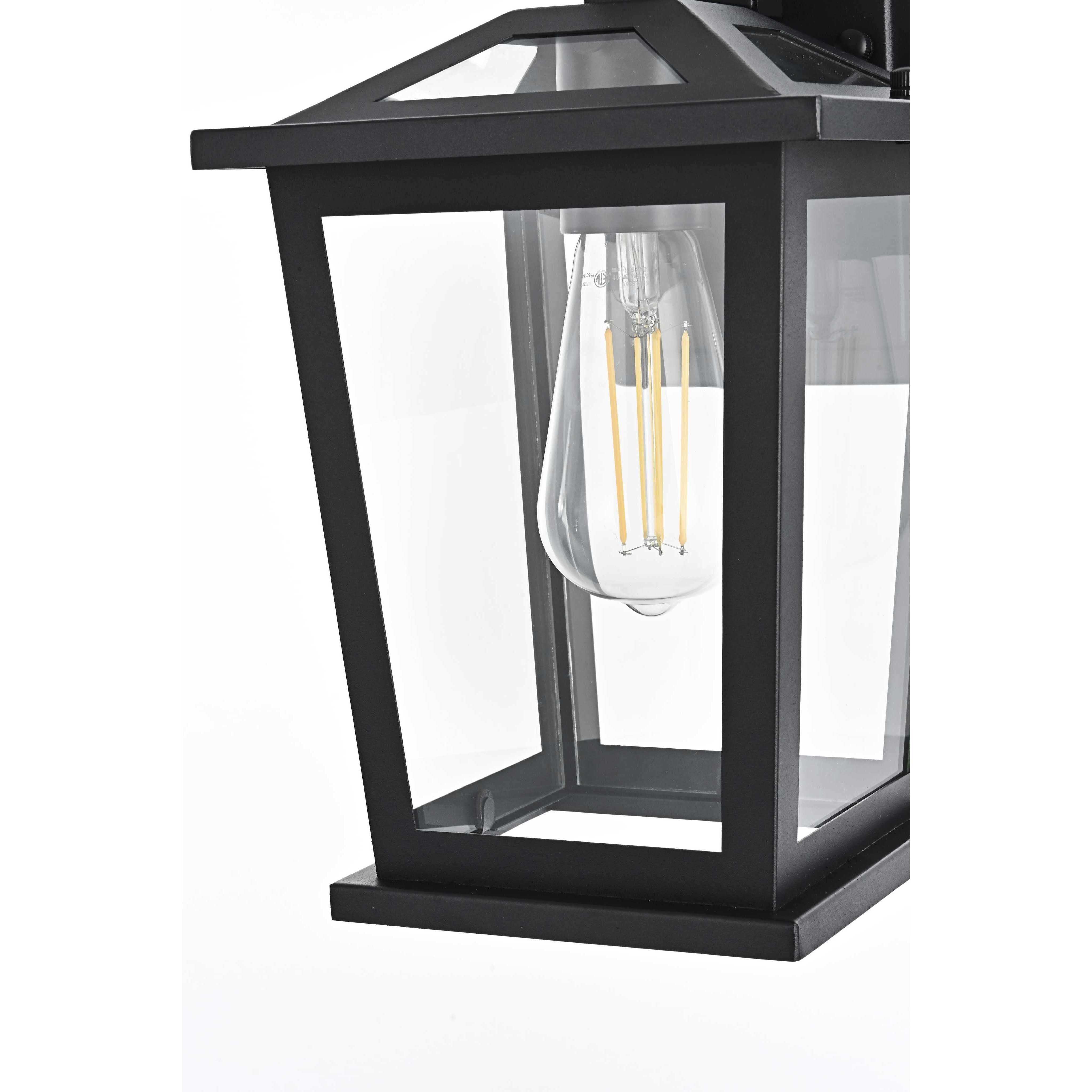 Cayman 1 Light 12 inch Black Outdoor Wall Sconce