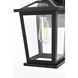 Cayman 1 Light 12 inch Black Outdoor Wall Sconce