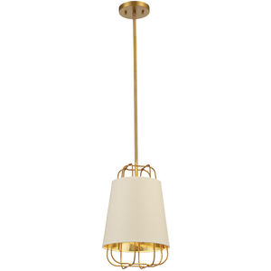Tura 1 Light 10 inch Brass Pendant Ceiling Light