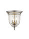 Legacy 3 Light 12 inch Brushed Nickel Flush Mount Ceiling Light