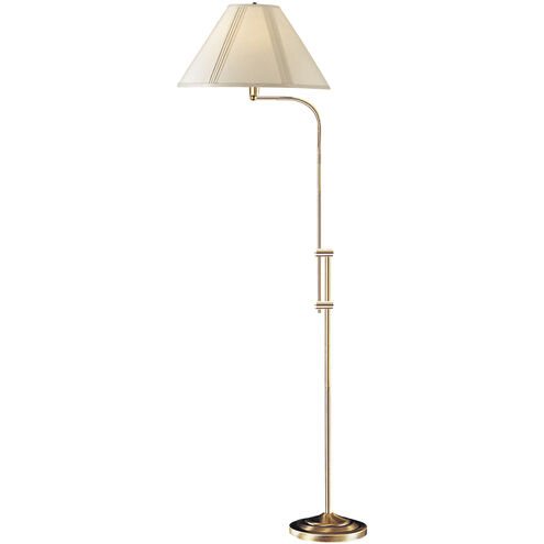 Signature 57 inch 150 watt Antique Brass Floor Lamp Portable Light, Adjustable Pole