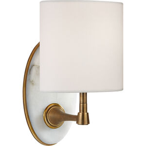 Visual Comfort Thomas O'Brien Casper 1 Light 6 inch Hand-Rubbed Antique Brass and Alabaster Sconce Wall Light, Small TOB2242HAB/ALB-L - Open Box