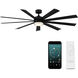 Wynd XL 72 inch Matte Black Downrod Ceiling Fan in 3500K