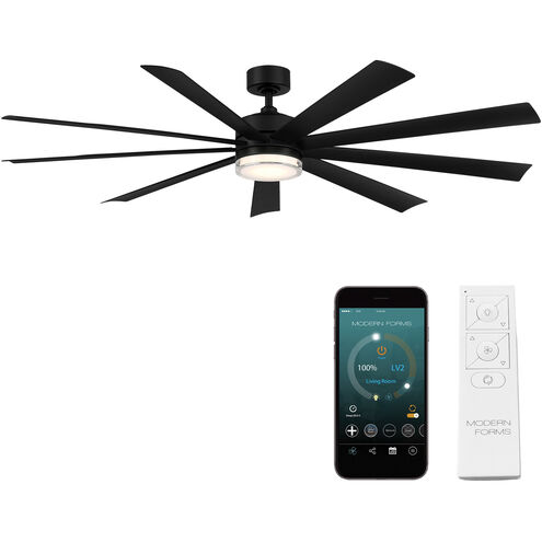 Wynd XL 72 inch Matte Black Downrod Ceiling Fan in 3500K
