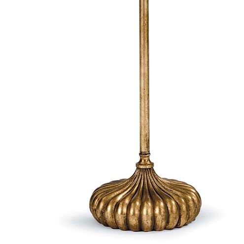 Clove Stem 62 inch 60.00 watt Antique Gold Leaf Floor Lamp Portable Light