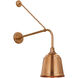 Thomas O'Brien Academy Barn Light LED 31.5 inch Soft Copper Anchored Rex Barn Light in 8" Soft Copper Rockhouse Shade