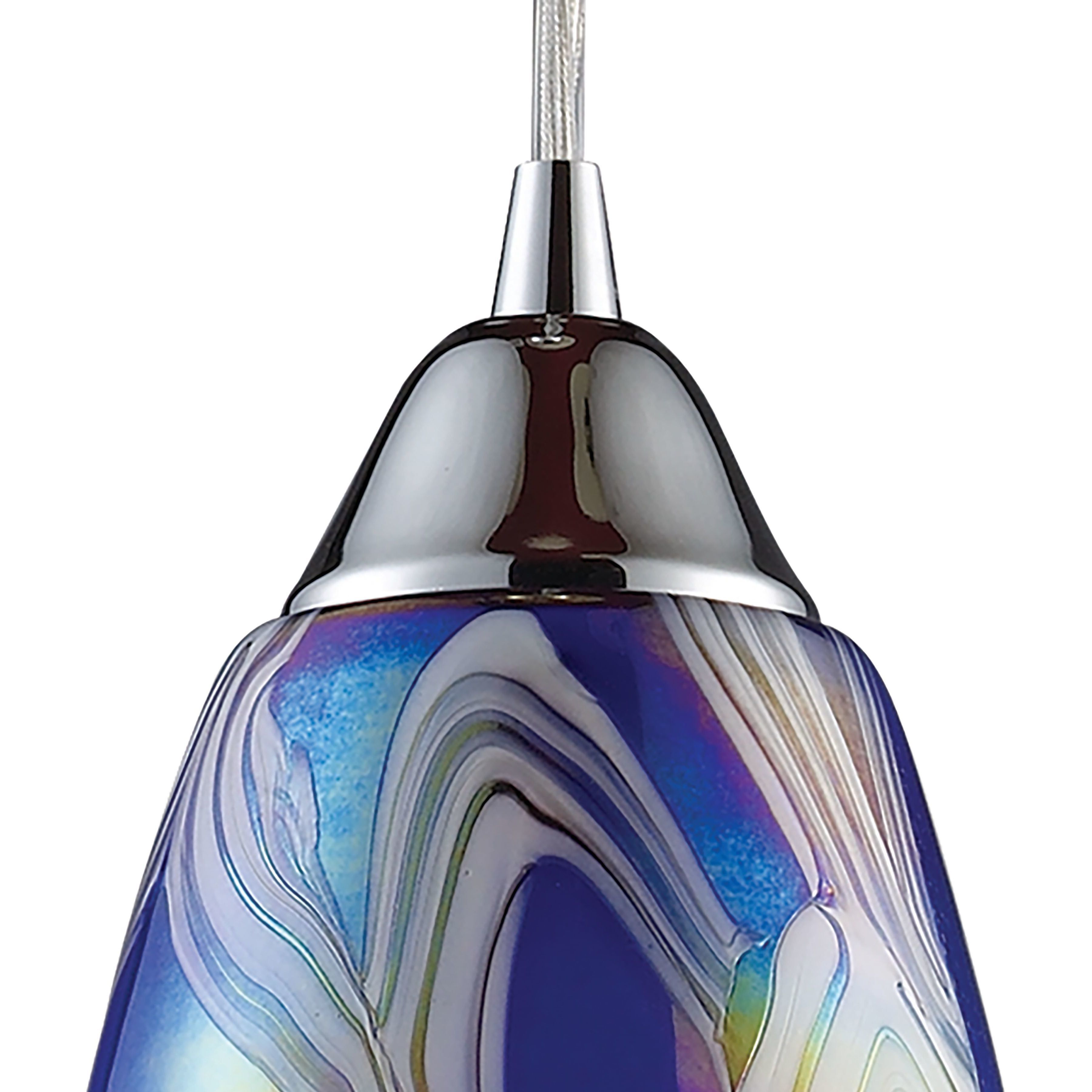 Iridescence 1 Light 5 inch Satin Nickel Pendant Ceiling Light