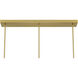Hillbourne Linear Chandelier Ceiling Light in Warm Brass