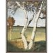 Birch Tree Green and Blue and Brown and Orange Canvas