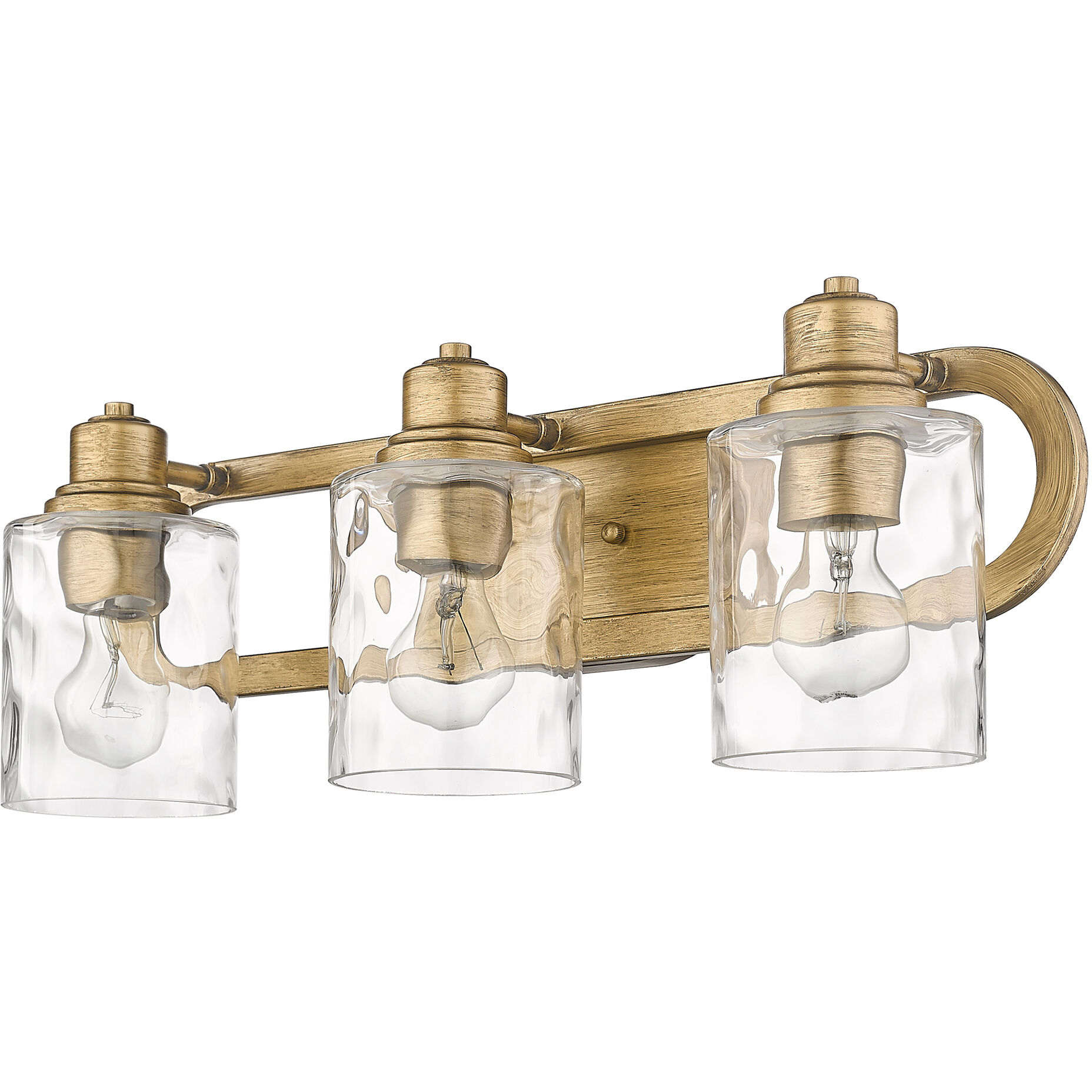Lumley 3 Light 22 inch Antique Gold Vanity Light Wall Light