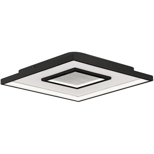 Pinpoint LED 16.38 inch Black Flush Mount Ceiling Light in 4000K, dweLED