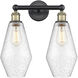 Cindyrella 2 Light 16 inch Black Antique Brass Bath Vanity Light Wall Light in Seedy