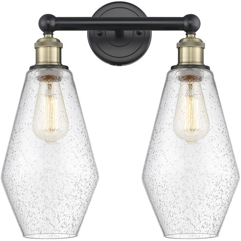 Cindyrella 2 Light 16 inch Black Antique Brass Bath Vanity Light Wall Light in Seedy