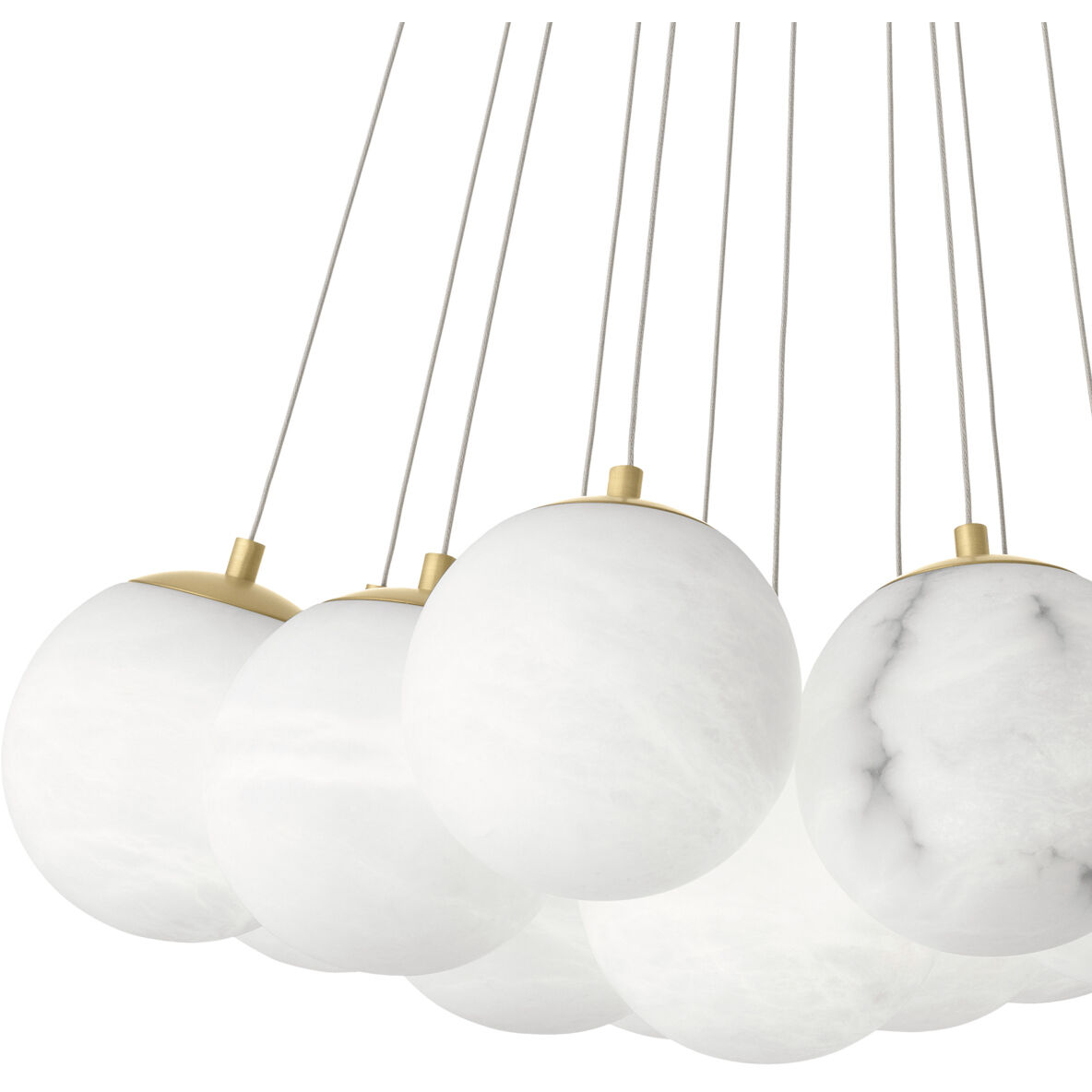 Sphinx 13 Light 26.77 inch Antique Brass with Alabaster Chandelier Ceiling Light