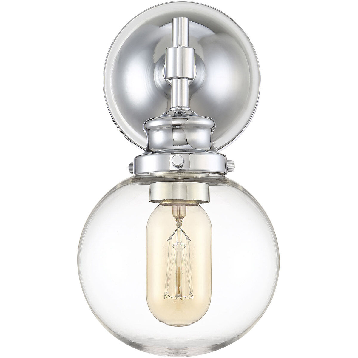 Industrial 1 Light 5.13 inch Chrome Wall Sconce Wall Light