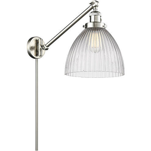 Seneca Falls 18 inch 60.00 watt Satin Nickel Swing Arm Wall Light, Franklin Restoration