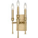 Landon 3 Light 7.5 inch Brushed Champagne Brass Wall Sconce Wall Light