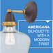 Academy 1 Light 10 inch Oil Rubbed Bronze with Heritage Brass Indoor Wall Sconce Wall Light