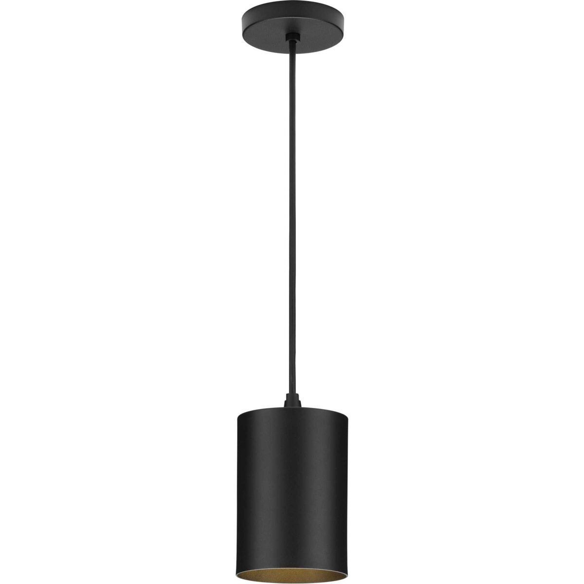 CYL RNDS LED 5 inch Black Outdoor Pendant, Progress LED