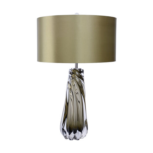 Dalrymple 27 inch 100.00 watt Clear Smokey Grey Glass Table Lamp Portable Light