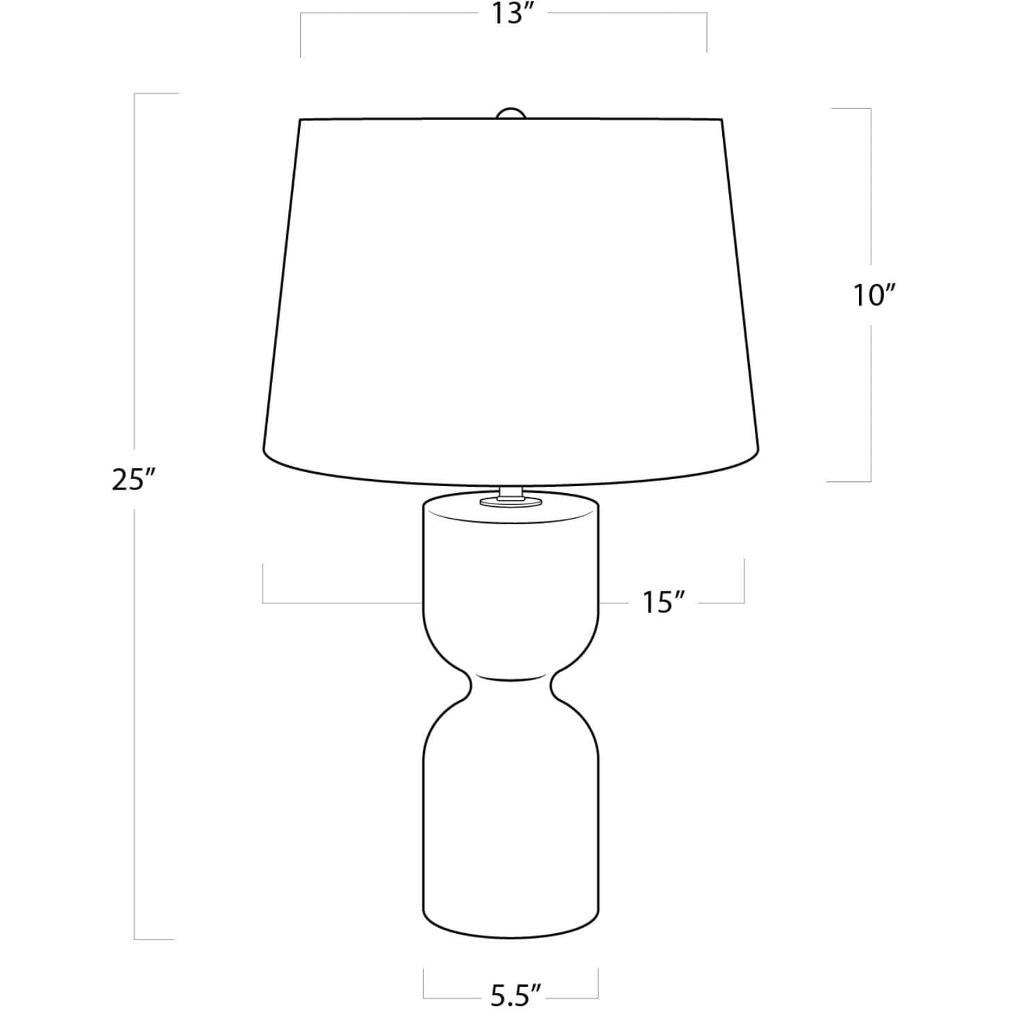 Joan 25 inch 150.00 watt Natural Stone Table Lamp Portable Light, Large