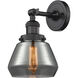 Franklin Restoration Fulton LED 7 inch Oil Rubbed Bronze Semi-Flush Mount Ceiling Light in Plated Smoke Glass, Franklin Restoration