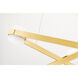 Orbit LED 38 inch Aged Brass Chandelier Ceiling Light