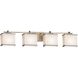 Textile 4 Light 35.75 inch Brushed Brass Bath Vanity Light Wall Light, Era Family, Choices
