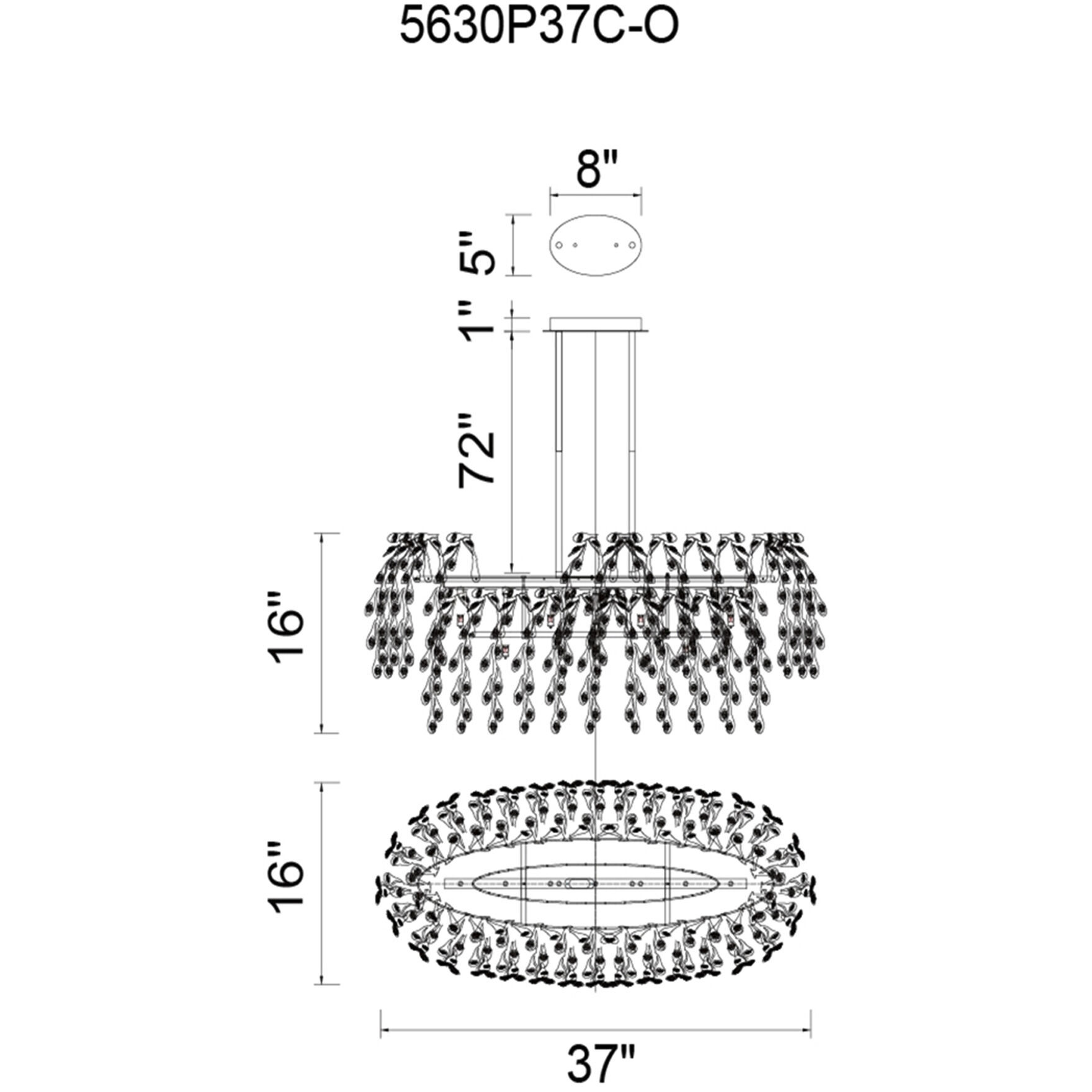 Flurry 7 Light 37 inch Chrome Island/Pool Table Light Ceiling Light