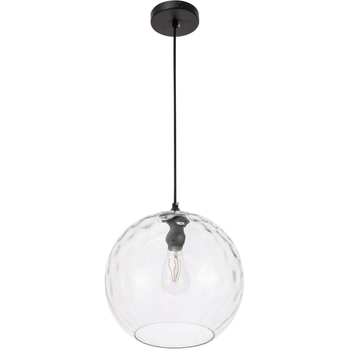 Gibson 1 Light 12 inch Black Pendant Ceiling Light