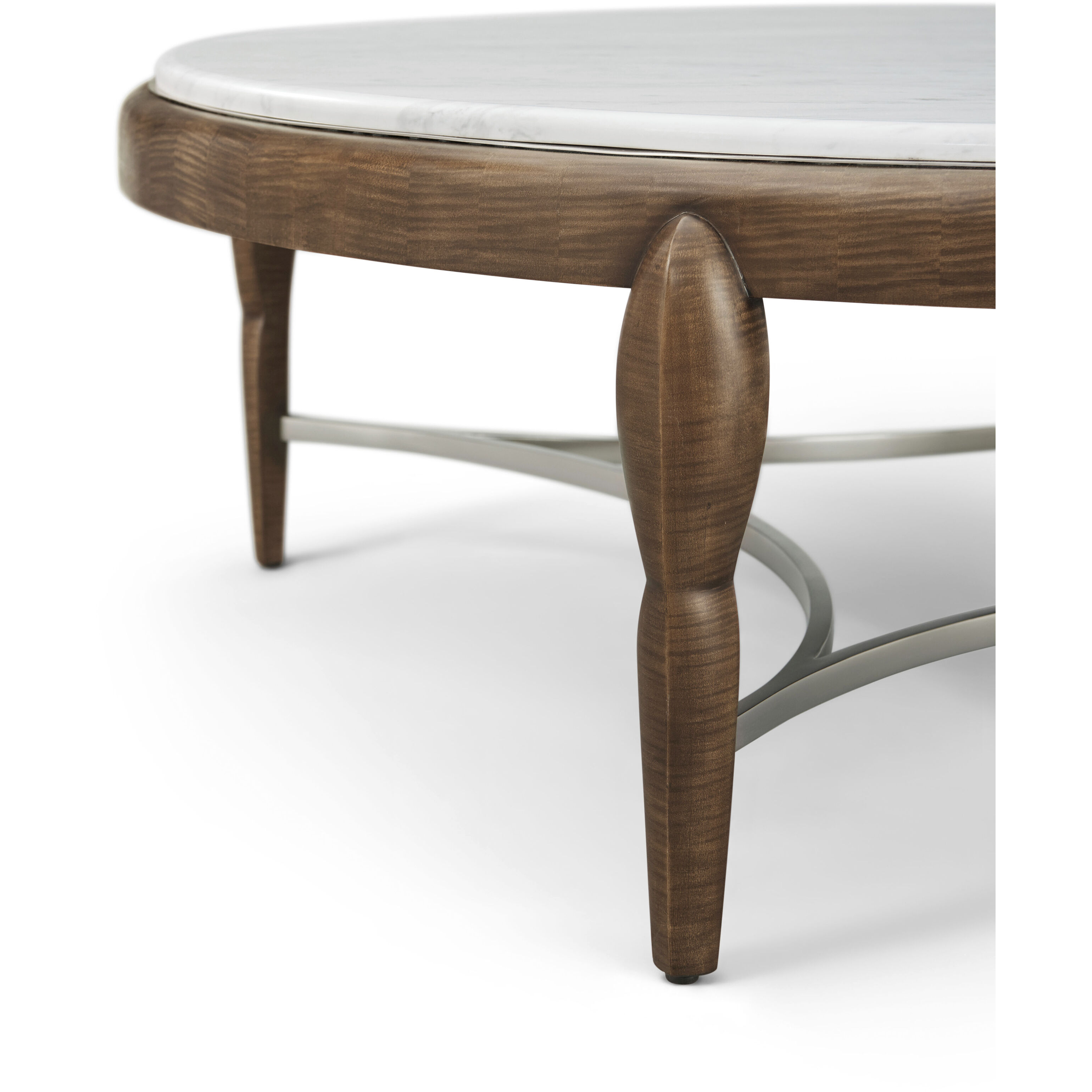 Origins 52.5 X 52.5 inch Landmark Cocktail Table, Wooden with Marble Top