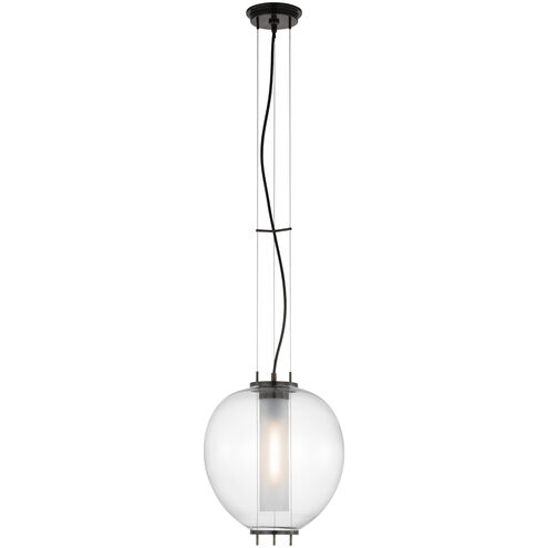 Ray Booth Taro LED 13 inch Bronze Lantern Pendant Ceiling Light