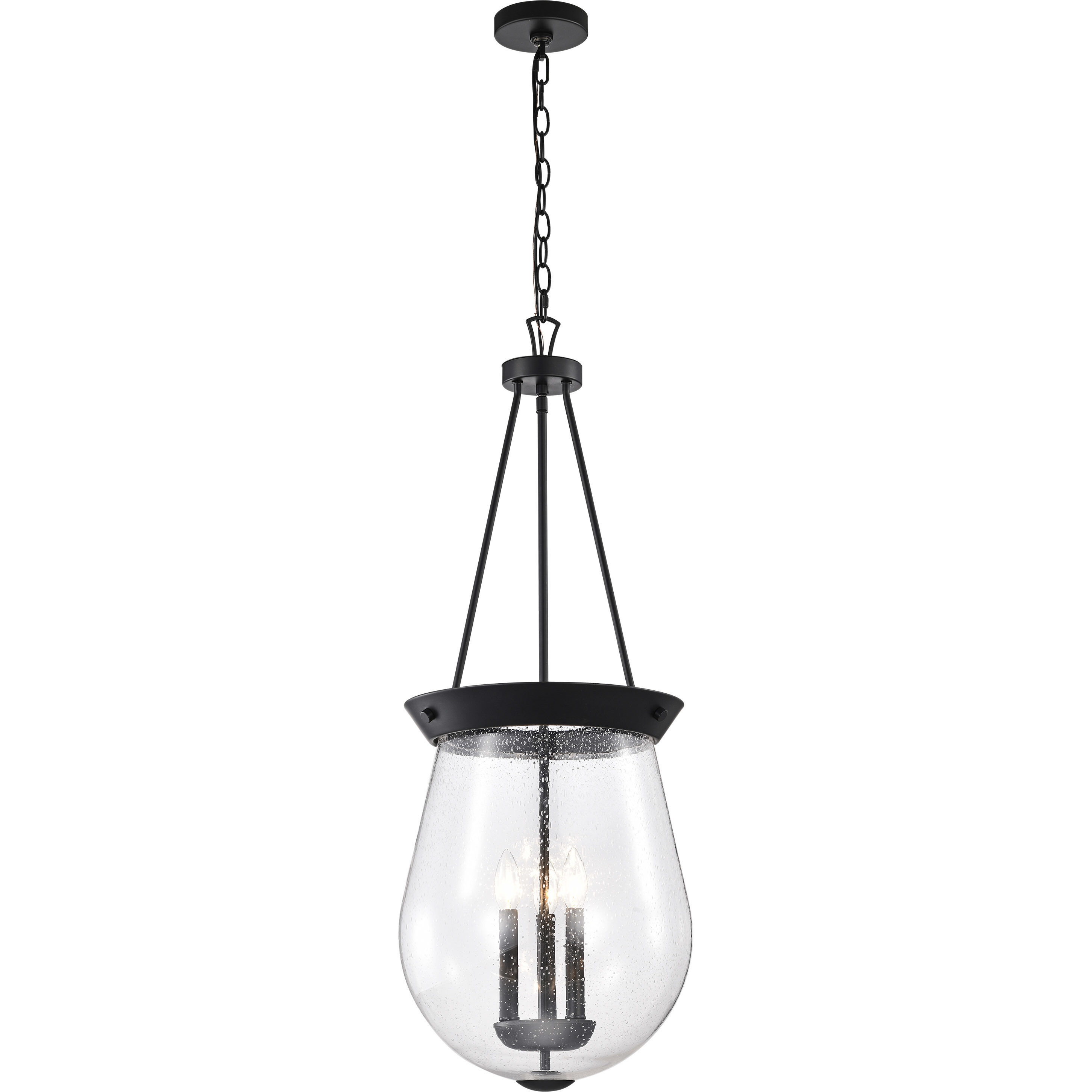 Boliver 3 Light 14.13 inch Matte Black Pendant Ceiling Light