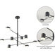 Canada LED 40 inch Black Chandelier Ceiling Light