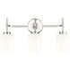 Keylee 3 Light 22 inch Polished Nickel Bathroom Vanity Light Wall Light