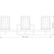 Grayson 3 Light 23 inch Modern Gold Vanity Wall Light