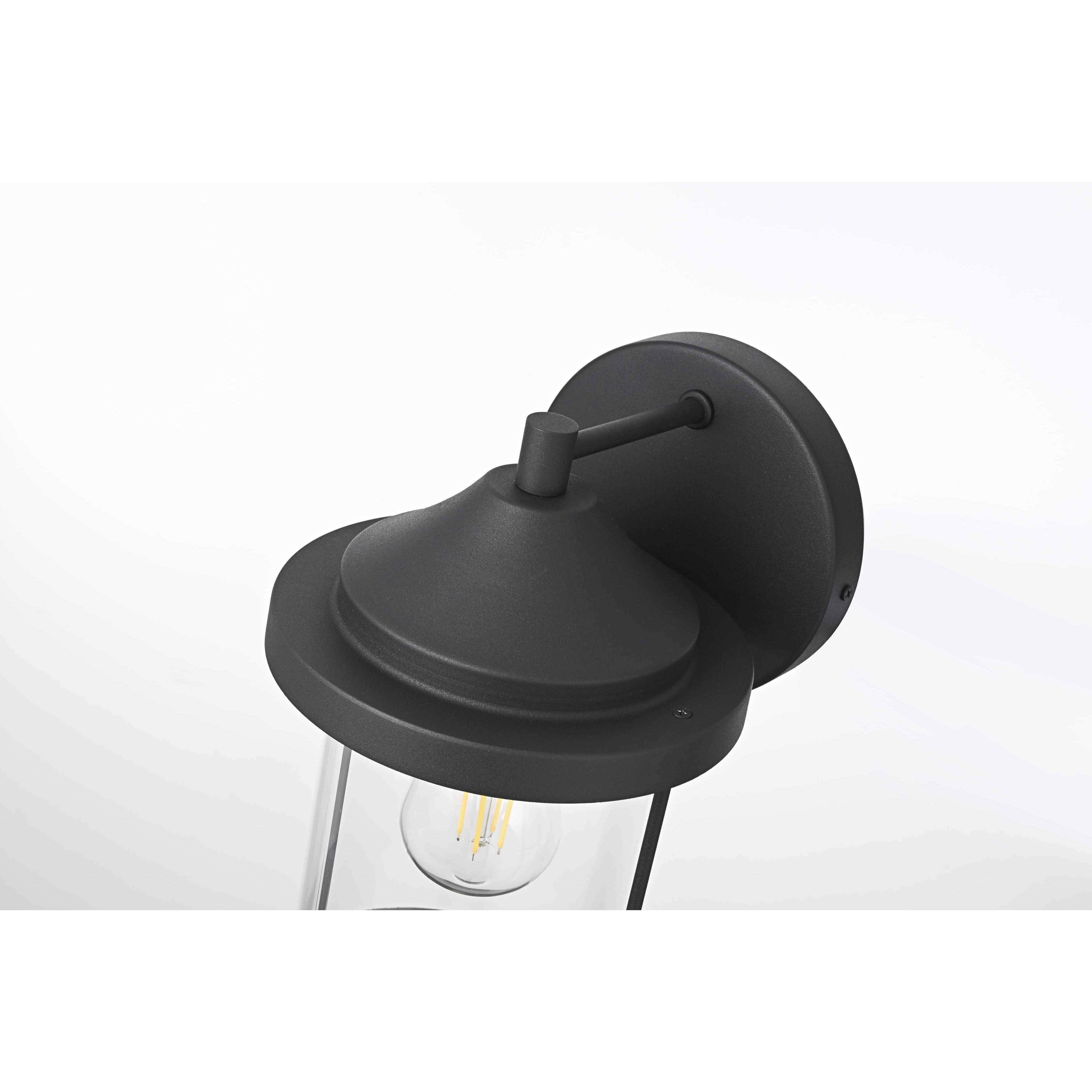 Roy 1 Light 12 inch Black Outdoor Wall Sconce