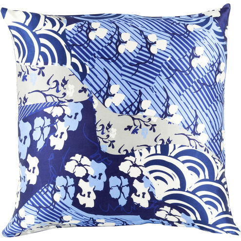 Geisha 18 inch Ivory, Navy, Seafoam Pillow Kit